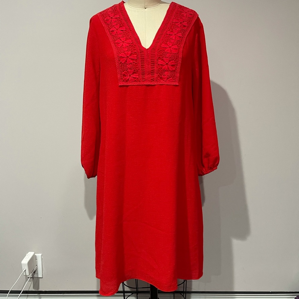 Max Studio Tunic Dress
Size: Small 
Color: red